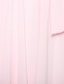 abordables La Boutique de Mariage-Robe de Soirée / Trapèze Robe de Demoiselle d&#039;Honneur  Bijoux Manches Courtes Mi-long Mousseline de soie avec Ceinture / Ruban / Noeud(s) / Boutons 2022