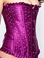 abordables Vêtements de nuit et de détente pour femmes-Crochet Grande Taille / Serre Taille / Corset - Points Polka Femme Violet Rouge S M L
