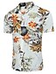 cheap Men&#039;s Shirts-Men&#039;s Weekend Beach Cotton Slim Shirt - Floral Classic Collar