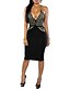 cheap Romantic Lace Dresses-Women&#039;s Bodycon Sleeveless Black Solid Colored Summer Strap Club Skinny Lace Black Red S M L XL / Sexy
