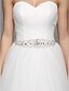 olcso Menyasszonyi ruhák-Báli ruha Esküvői ruhák Szív-alakú Földig érő Tüll Pánt nélküli val vel Kristály Gyöngydíszítés 2020