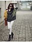 cheap Plus Size Tops-Women&#039;s T shirt Art Deco Round Neck Street Dailywear Artistic Style Long Sleeve Tops White Black Army Green