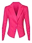 cheap Women&#039;s Blazer&amp;Suits-Women&#039;s Work Simple Casual Spring Fall Blazer,Solid Round Neck Long Sleeve Regular