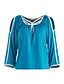 voordelige Damesblouses en -shirts-Dames Blouse Overhemd Effen Assymmetrisch Zwart Blauw Uitgaan Tops Streetwear / Zomer