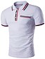 cheap Classic Polo-Men&#039;s Collar Polo Shirt Golf Shirt Tennis Shirt Striped Solid Colored Collar Shirt Collar White Black Light gray Navy Blue Short Sleeve Daily Slim Tops Basic Streetwear / Summer / Summer