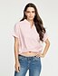 cheap Women&#039;s Blouses &amp; Shirts-Women&#039;s Going out Street chic Cotton Blouse - Solid Colored Ruched V Neck Wine