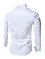 cheap Men&#039;s Dress Shirts-Men&#039;s Shirt Dress Shirt Solid Colored Spread Collar Wine White Black Navy Blue Long Sleeve Plus Size Daily Work Basic Slim Tops Cotton Business / Spring / Fall