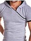 abordables Camisetas y camisas de tirantes de hombre-Hombre Deportes Algodón Camiseta, Con Capucha Un Color Negro / Manga Corta