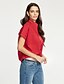 cheap Women&#039;s Blouses &amp; Shirts-Women&#039;s Going out Street chic Cotton Blouse - Solid Colored Ruched V Neck Wine