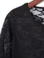 cheap Women&#039;s Blouses &amp; Shirts-Women&#039;s Solid Colored Lace Blouse Street chic Going out Black