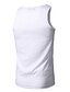 olcso Atléták edzőterembe-Men&#039;s Tank Top Vest Letter Round Neck Green White Black Blue Gray Sleeveless Daily Sports Print Slim Tops Active / Summer / Summer