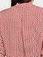 billige Bluser og trøjer til kvinder-Langærmet Høj krave Tynd Damer Trykt mønster Alle årstider Afslappet Gade Daglig Skjorte,Bomuld Polyester
