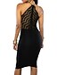 cheap Romantic Lace Dresses-Women&#039;s Bodycon Sleeveless Black Solid Colored Summer Strap Club Skinny Lace Black Red S M L XL / Sexy