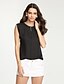 cheap Women&#039;s Blouses &amp; Shirts-Women&#039;s Daily Casual Street chic Summer Blouse,Solid V Neck Sleeveless Polyester Thin