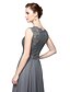 preiswerte Kleider für besondere Anlässe-Sheath / Column V Neck Floor Length Chiffon / Lace Dress with Lace by TS Couture®