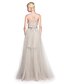 cheap Bridesmaid Dresses-A-Line Bridesmaid Dress Sweetheart Sleeveless Convertible Dress Floor Length Tulle with Sash / Ribbon / Side Draping 2022
