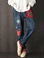 billige Bukser til kvinner-Dame Vintage / Fritid Tynn / Jeans Bukser Trykt mønster