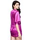cheap Pajamas &amp; Loungewear-Women&#039;s Sexy Babydoll &amp; Slips Robes Satin &amp; Silk Nightwear - Lace Patchwork Black / Purple / Fuchsia One-Size