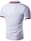 cheap Classic Polo-Men&#039;s Collar Polo Shirt Golf Shirt Tennis Shirt Striped Solid Colored Collar Shirt Collar White Black Light gray Navy Blue Short Sleeve Daily Slim Tops Basic Streetwear / Summer / Summer