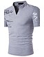 abordables polo clásico-Hombre Camiseta de tenis POLO Camiseta de golf Graphic Cuello Escote Chino Negro Blanco Rojo Gris Diario Noche Manga Corta Estampado Ropa Algodón Activo