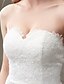 cheap Wedding Dresses-Mermaid / Trumpet Wedding Dresses Sweetheart Neckline Sweep / Brush Train Lace Strapless with Lace Draping 2020 / Yes