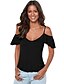 cheap Women&#039;s T-shirts-Women&#039;s Holiday Going out Beach T-shirt - Solid Colored Strap Black / Summer