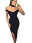 cheap Women&#039;s Dresses-Women&#039;s Bodycon Dress - Solid, Split High Rise Deep V