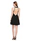 cheap Special Occasion Dresses-A-Line / Fit &amp; Flare Jewel Neck Short / Mini Chiffon / Lace Little Black Dress / Open Back Cocktail Party Dress with Lace / Pleats by TS Couture®