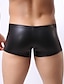 cheap Men&#039;s Exotic Underwear-Men&#039;s Boxers Underwear Solid Colored 1 Piece Mid Waist Black M L XL