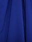 Χαμηλού Κόστους Kjoler til brudens mor-A-Line Mother of the Bride Dress Two Piece V Neck Knee Length Chiffon Corded Lace Half Sleeve with Appliques 2021