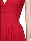 cheap Bridesmaid Dresses-A-Line Spaghetti Strap Knee Length Chiffon Bridesmaid Dress with Pleats by LAN TING BRIDE®