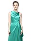 cheap Special Occasion Dresses-Sheath / Column One Shoulder Floor Length Stretch Satin Dress with Pleats by TS Couture®