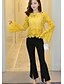 Χαμηλού Κόστους Μπλουζάκια Μεγάλου Μεγέθους-Γυναικεία Μπλούζα Συμπαγές Χρώμα Κίτρινο Ρουμπίνι Λευκό Μαύρο Σχολείο Καλωσόρισμα Ρούχα Σύγχρονο / Λάγνος