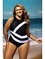 cheap Women&#039;s Swimwear &amp; Bikinis-Women&#039;s Swimwear One Piece Swimsuit Color Block Black Bandeau Bathing Suits Color Block