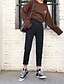 billige Bukser til kvinner-Dame Chic &amp; Moderne Hverdag Stevnemøte Jeans Bukser - Helfarge Blå Svart S M L