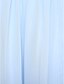 preiswerte Brautjungfernkleider-A-Linie Schmuck Boden-Länge Chiffon Brautjungfernkleid mit Perlenstickerei / Plissee durch LAN TING BRIDE®