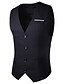 cheap Vests-Party Evening Engagement Cotton Blend Slim Fit Suit Vest with Splicing Pocket