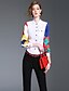 preiswerte Blusen und Hemden für Damen-Damen Solide / Einfarbig - Freizeit / Anspruchsvoll Ausgehen / Arbeit Baumwolle Hemd, Ständer Künsterlischer Stil