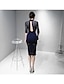 hesapli Kadın Elbiseleri-Kadın&#039;s Bandaj Elbise - Solid Midi / Bahar / Arkasız