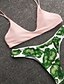 olcso Bikini-Női Fürdőruha Bikini Fürdőruha Virágos Arcpír rózsaszín Pánt Fürdőruhák Virágos