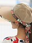 Χαμηλού Κόστους Γυναικεία καπέλα-Γυναικεία Patchwork Κομψό στυλ street Άχυρο Καπέλο ηλίου Καλοκαίρι Ανθισμένο Ροζ Φούξια Βαθυγάλαζο