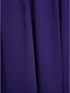 זול שמלות שושבינה-גזרת A צווארון מרובע עד הריצפה שיפון שמלה לשושבינה  עם תחרה קפלים על ידי LAN TING BRIDE®