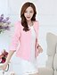 cheap Women&#039;s Blazer&amp;Suits-Women&#039;s Blazer Work Simple Casual Others Men&#039;s Suit Pink / Fuchsia / Light Blue - Round Neck / Print / Print