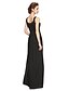 cheap Mother of the Bride Dresses-A-Line Straps Floor Length Chiffon Mother of the Bride Dress with Beading / Pleats by LAN TING BRIDE®