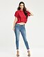 cheap Women&#039;s Blouses &amp; Shirts-Women&#039;s Going out Street chic Cotton Blouse - Solid Colored Ruched V Neck Wine