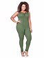 Χαμηλού Κόστους Γυναικείες Ολόσωμες &amp; Κοντές Φόρμες-Γυναικεία Μεγάλα Μεγέθη Εξόδου Κρασί Μαύρο Πράσινο του τριφυλλιού Φόρμες Ολόσωμη φόρμα, Μονόχρωμο Με κοψίματα L XL XXL Βαμβάκι Αμάνικο Άνοιξη Καλοκαίρι