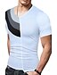 preiswerte T-Shirts &amp; Tank Tops für Herren-Herrn Einfarbig Sport Baumwolle T-shirt, Rundhalsausschnitt Druck Weiß / Kurzarm