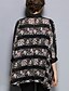 ieftine Bluze &amp; Cămăși Damă-Pentru femei Imprimeu Bluză Chinoiserie Zilnic Muncă Stil Nautic Negru