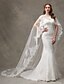 cheap Wedding Dresses-Mermaid / Trumpet Wedding Dresses Sweetheart Neckline Sweep / Brush Train Lace Strapless with Lace Draping 2020 / Yes