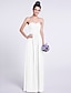 cheap Bridesmaid Dresses-A-Line Strapless Floor Length Chiffon Bridesmaid Dress with Criss Cross